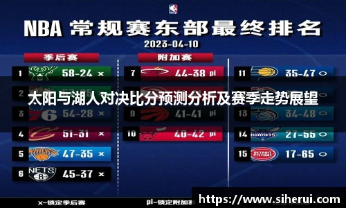 太阳与湖人对决比分预测分析及赛季走势展望